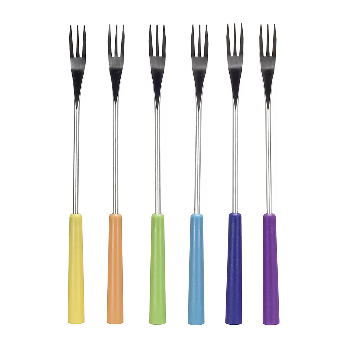 Käse-Fondue Gabeln Colori blau,gelb,grün,hellblau,lila,orange