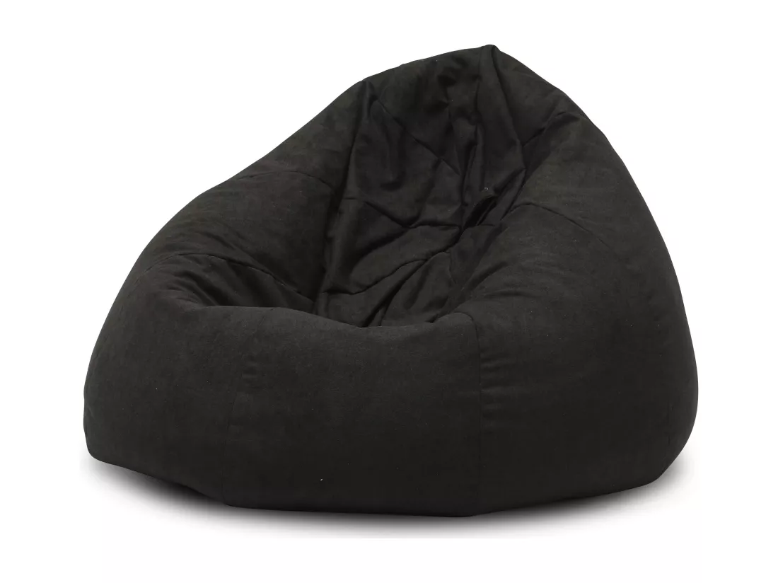 Pouf poire en tissu Komo-Couleur Noir