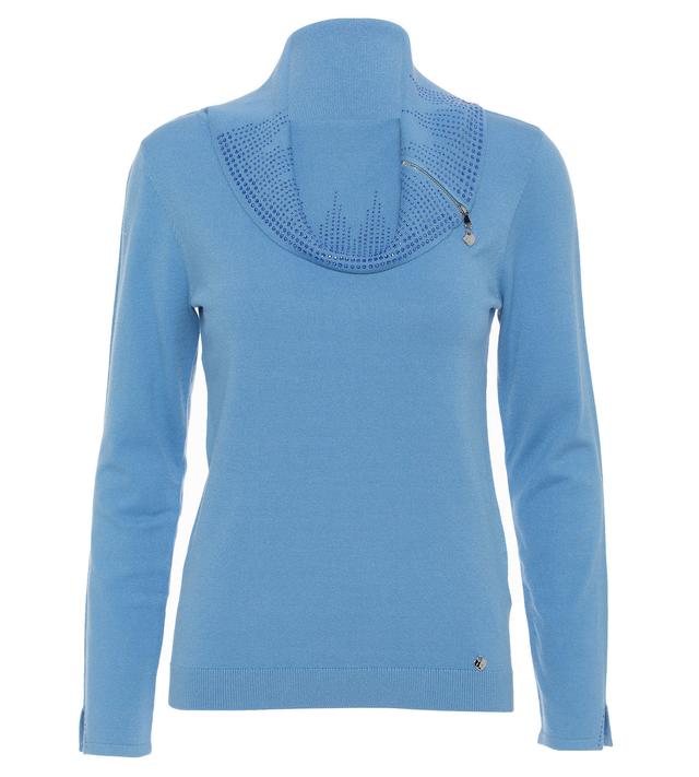 Feinstrick Pullover Zipkragen