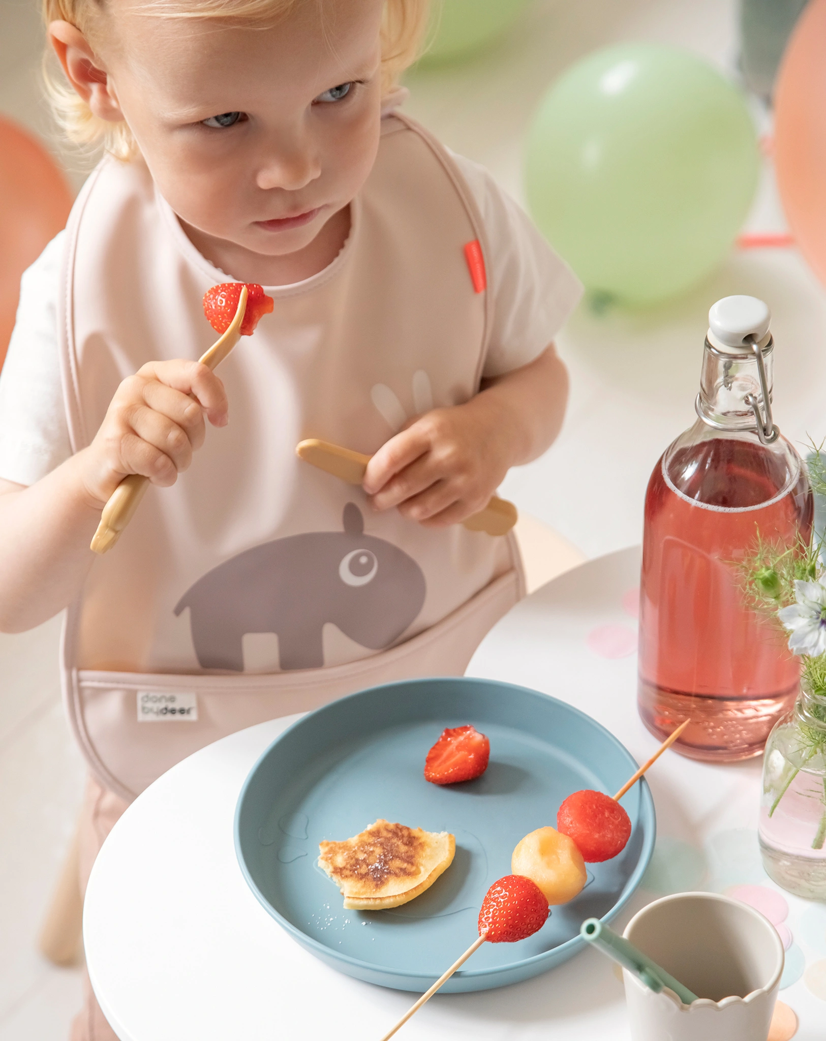 Klett-Lätzchen OZZO 2er Pack in rosa