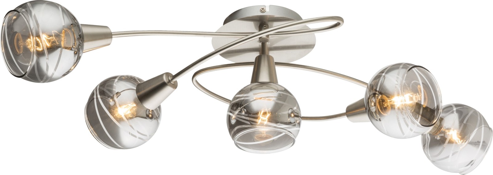 LED-Deckenleuchte - Nickel matt - schwenkbare Spots