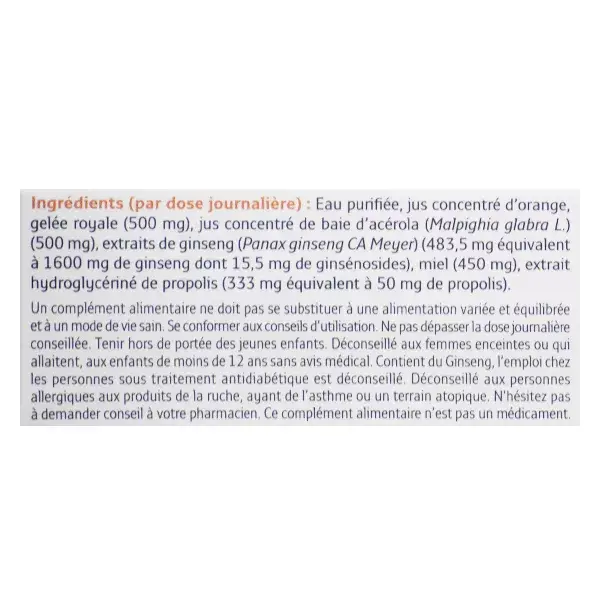 Forté Pharma Forté Royal Ginseng'Energie 20 ampoules