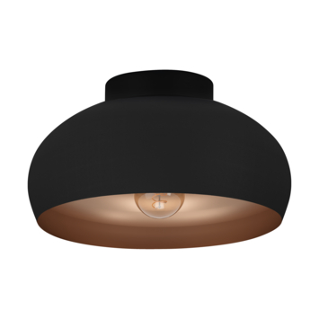 Eglo plafondlamp Mogano Ø 28 cm zwart-koper