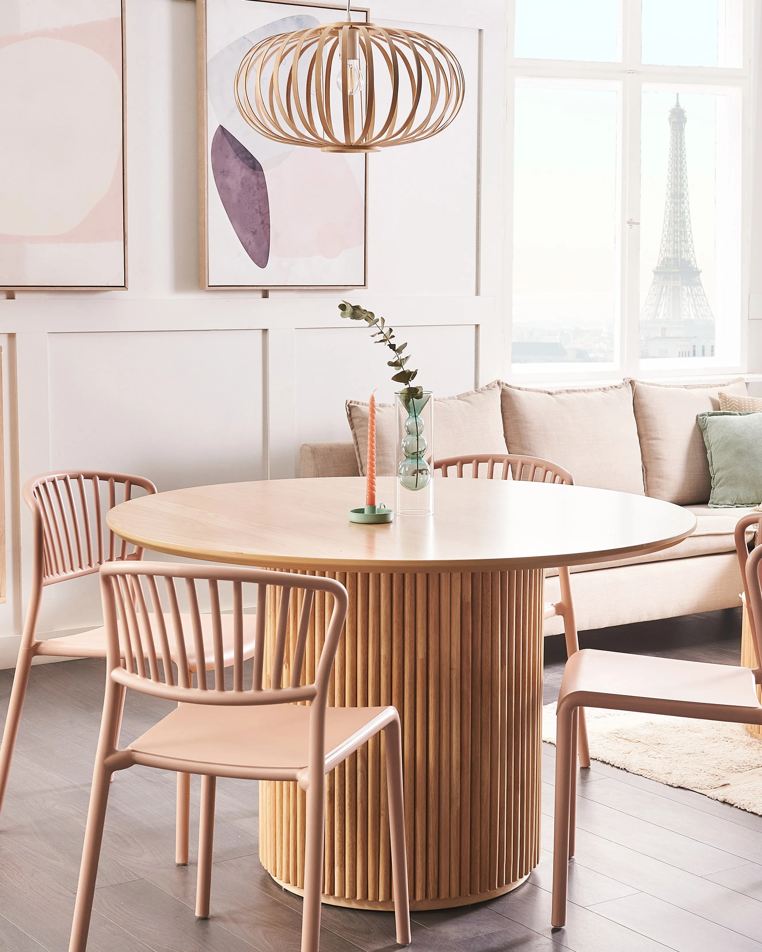 Set van 4 tuinstoelen GELA Pastelroze