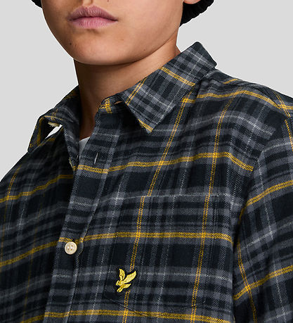 Lyle & Scott Skjorte - Tartan - Jet Black
