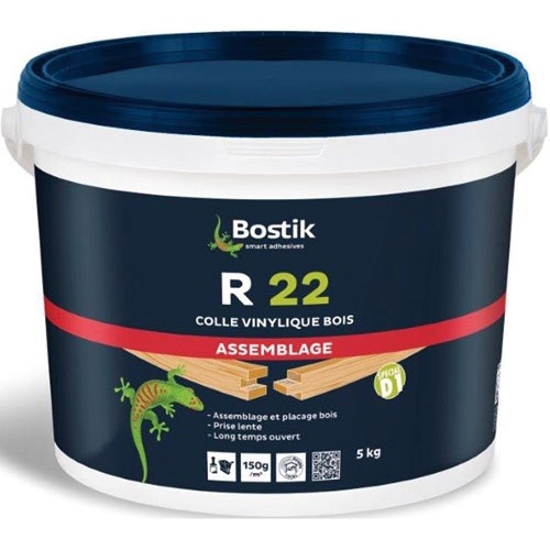 Colle à bois vinylique R22 D1 Bostik - Seau de 5 Kg