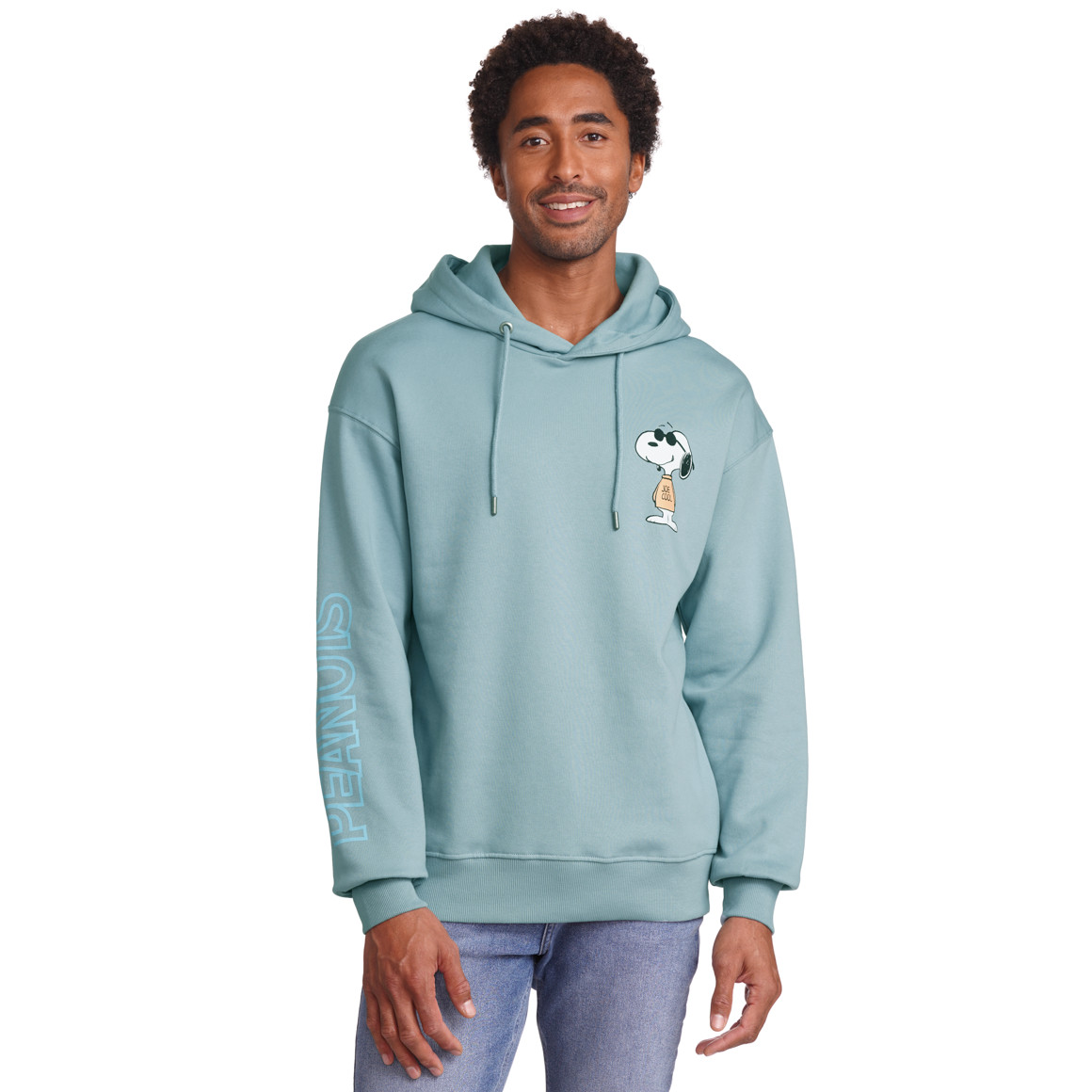 Jonas Nielsen Peanuts Hoodie mit Print hellblau