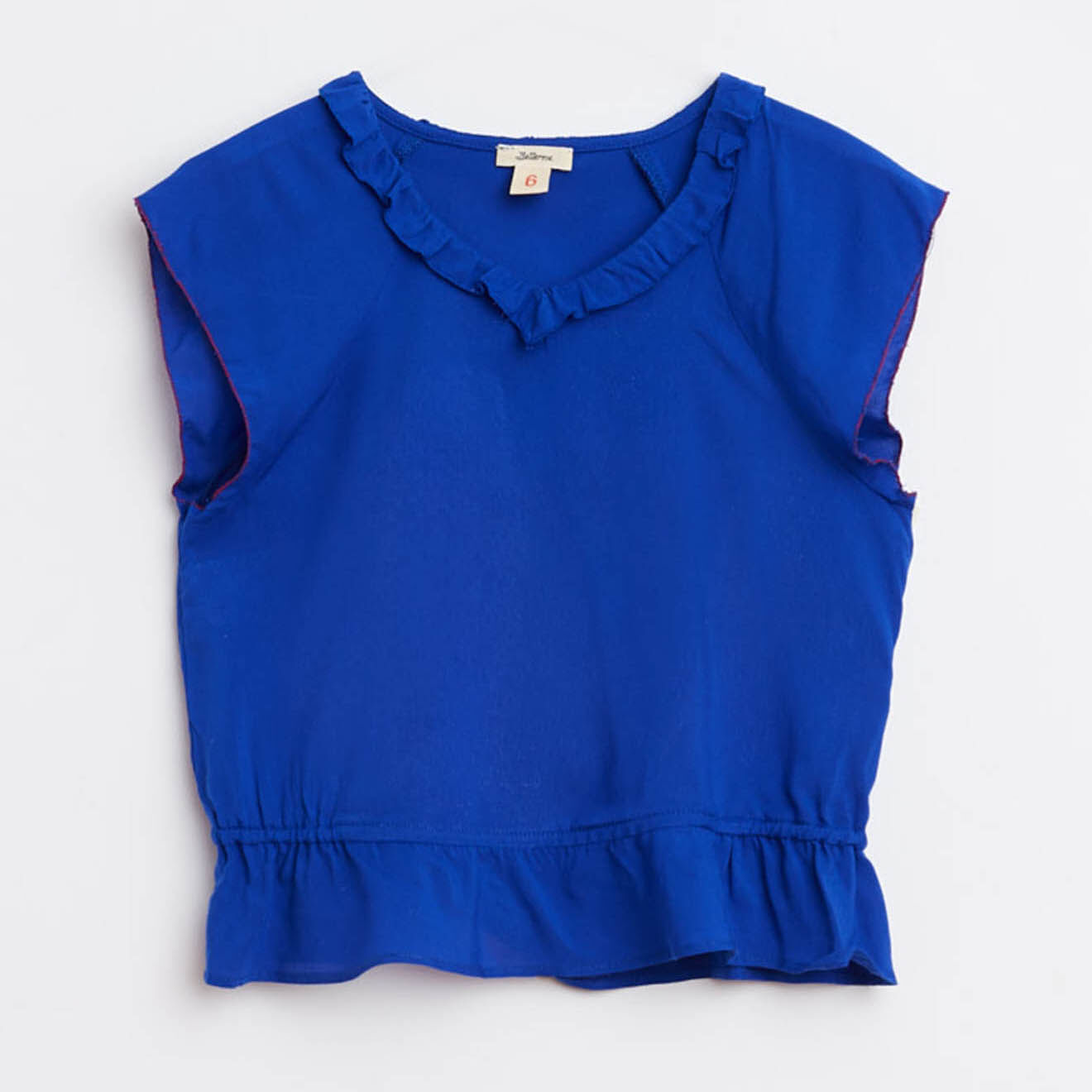 Bellerose Blouse Atkins ourlet à la basque bleu klein