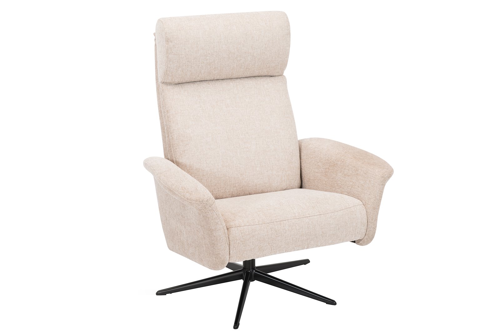 Leo lenestol Tekstil Brego 3590 beige med polaris sokkel i sort. Medium