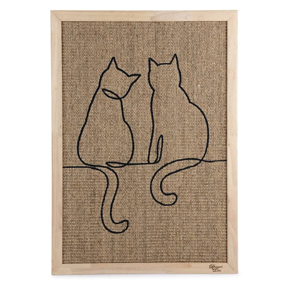 Panneau griffoir pour chats poezels 70x50x2 cm bois