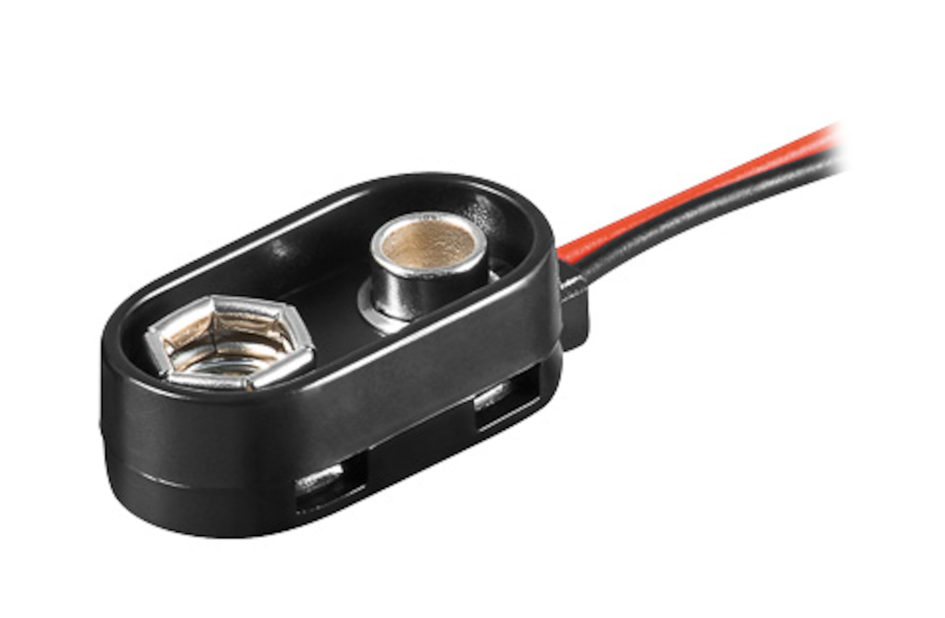 Batterikontakt svart (kraftig)