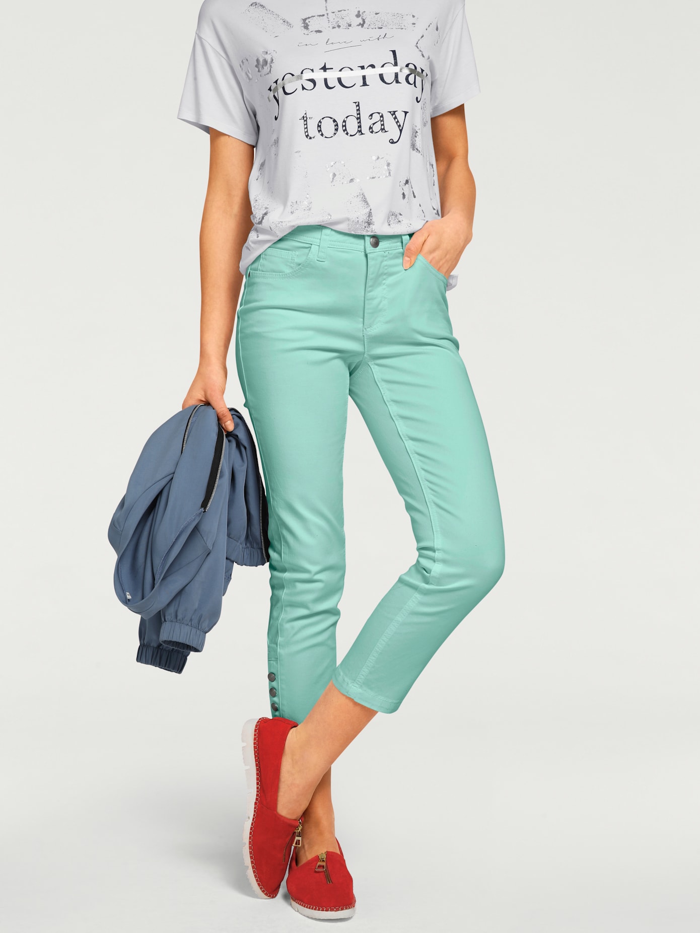 Pantalon effet ventre plat coupe skinny
