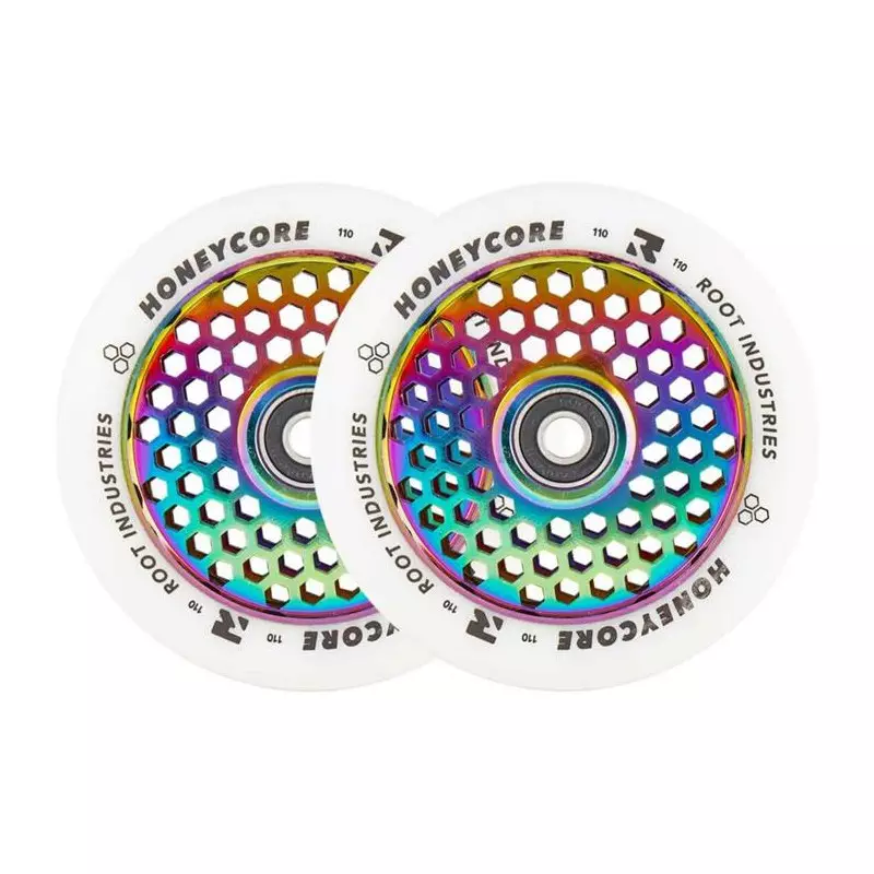 Root Honeycore Blanc 110mm Roue Trottinette Freestyle Pack de 2 Neochrome 110mm