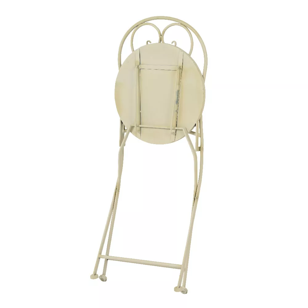 Chaise bistro pliable en mosaïque Genève Crème