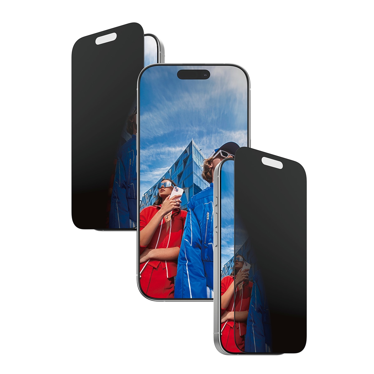 CARE by PanzerGlass Displayschutzglas »2-Way Privacy Ultra-Wide Fit Screen Protector« für Apple iPhone 17;Apple iPhone 16 Pro Displayschutzfolie, Schutzfolie, Bildschirmschutz, kratz- & stossfest