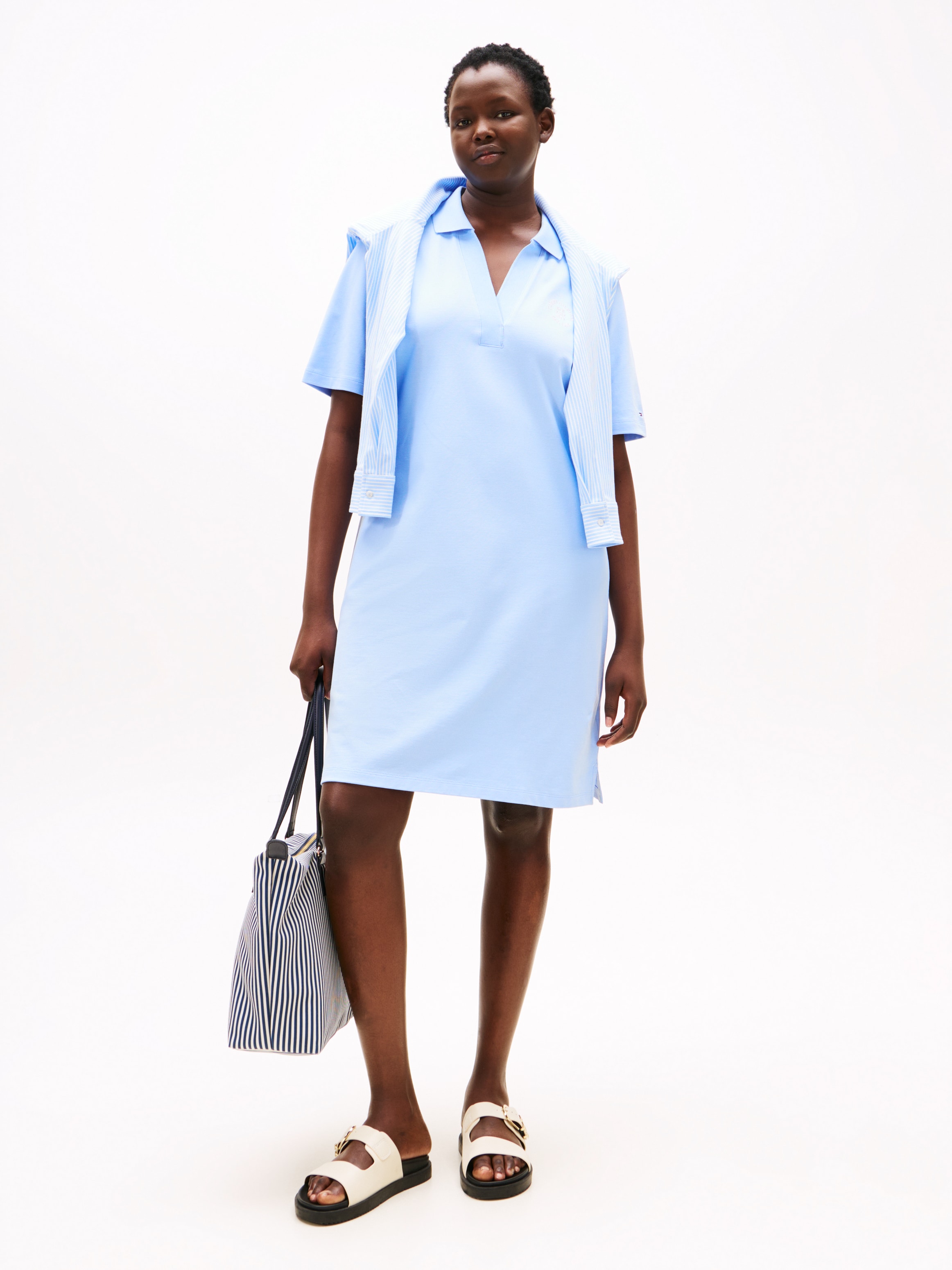 Tommy Hilfiger Curve Polokleid »CRV OPEN-NK STAMP REG POLO DRESS«