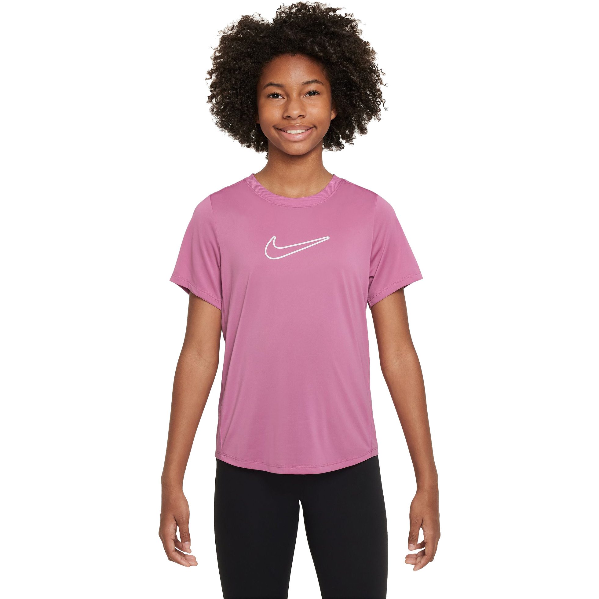 Nike One Fitted Dri-Fit T-Shirt Mädchen magic flamingo