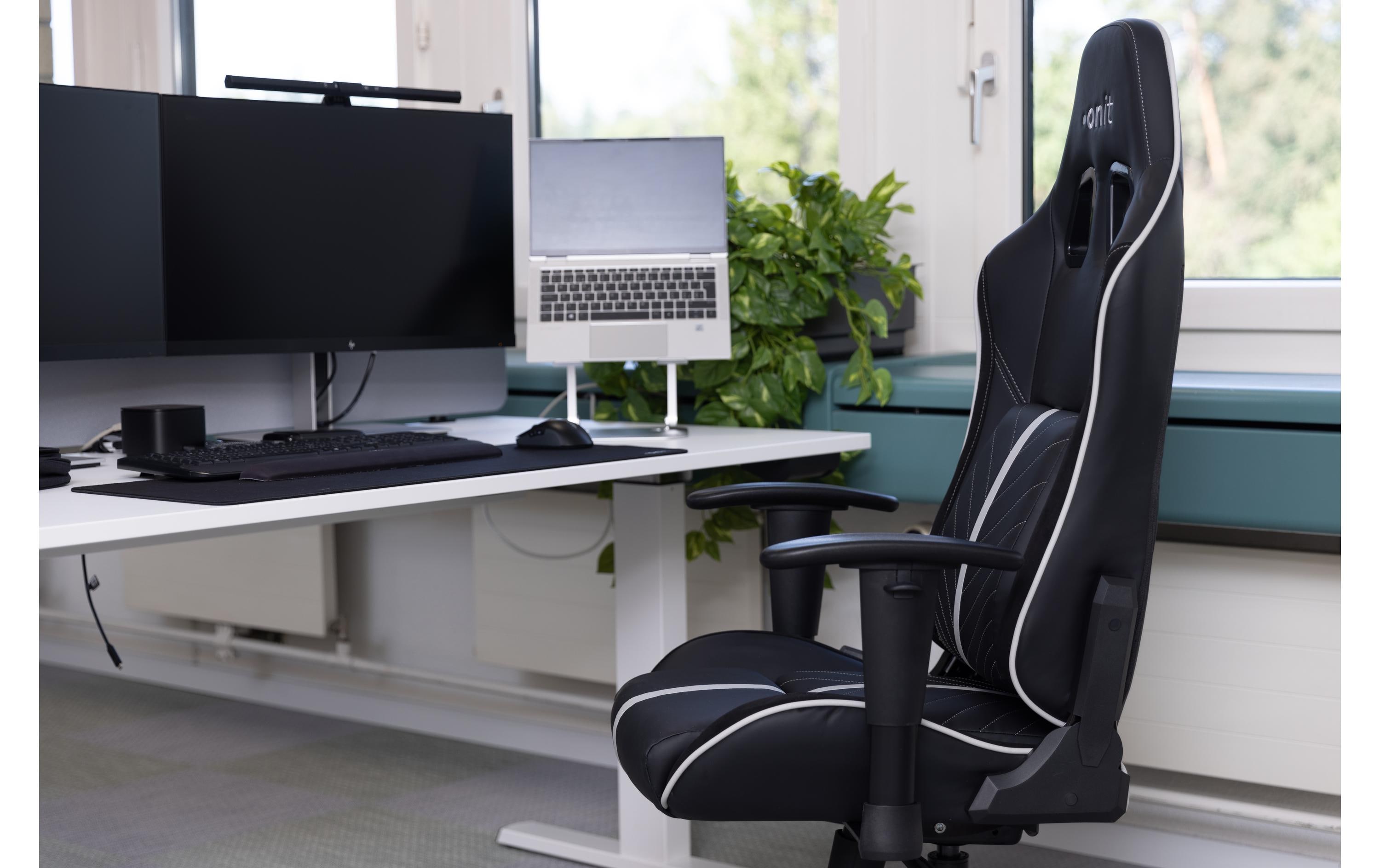Gaming-Stuhl Pro Schwarz/Grau<br>Ergonomischer Stuhl für lange Gaming-Sessions und Arbeitstage