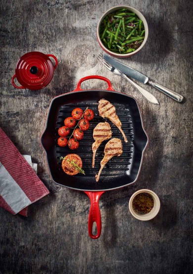 LE CREUSET Grillpfanne 26cm Kirschrot SIGNATURE