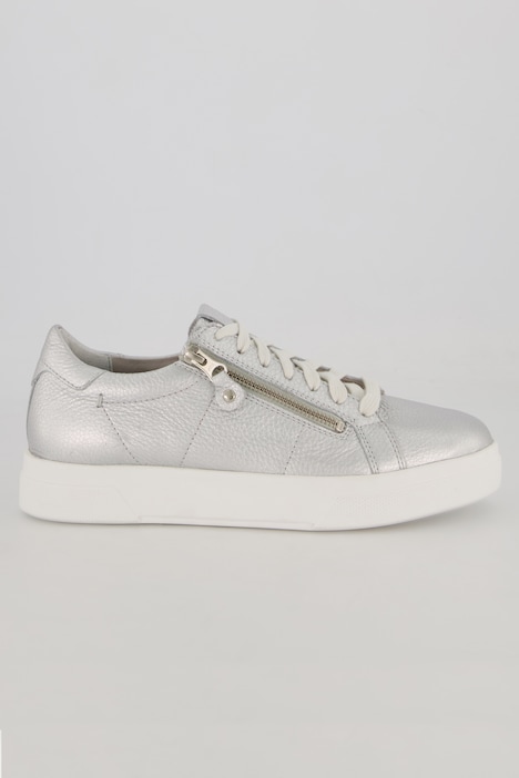 Vitaform Leder-Sneaker, Metallic-Optik, Zipper, Weite H
