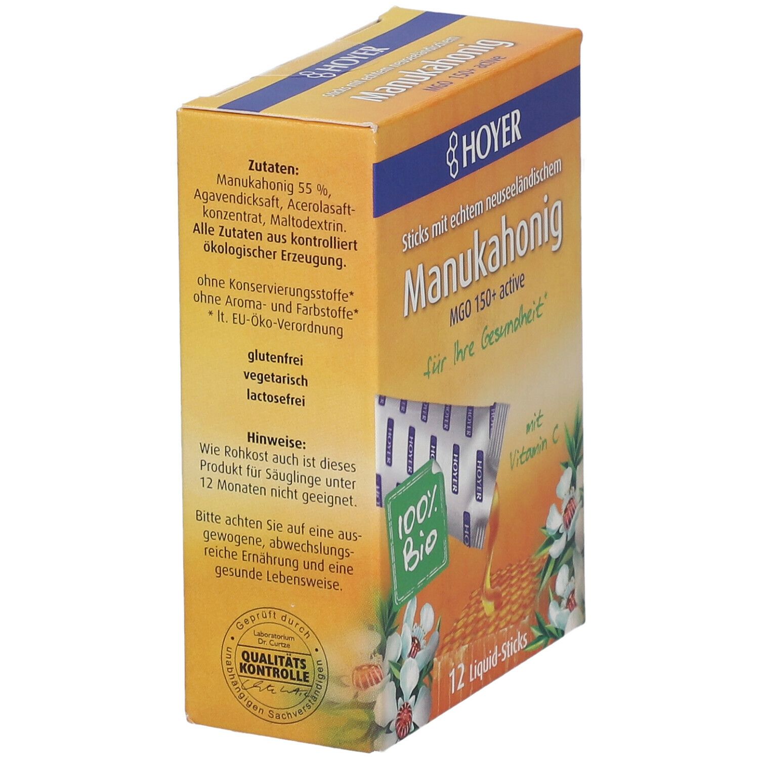 HOYER Manukahonig Liquid-Sticks