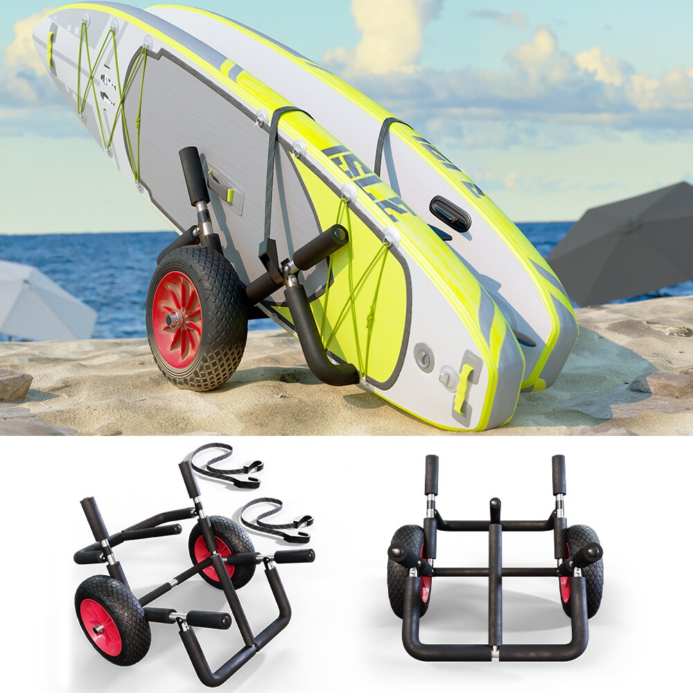 Oskar Transportwagen Doppel für 2x SUP Stand Up Paddle Surfboard Surfwagen Alu
