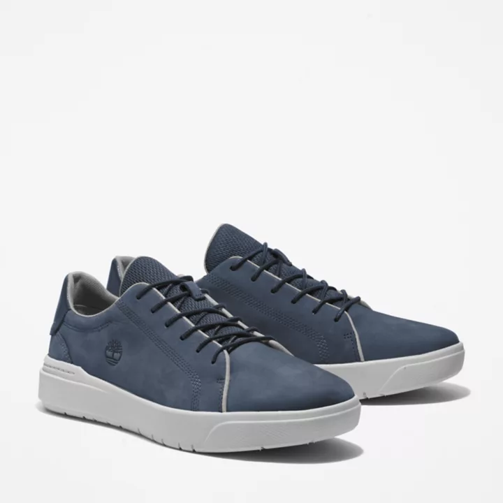 Basket en cuir Seneca Bay pour homme en bleu marine