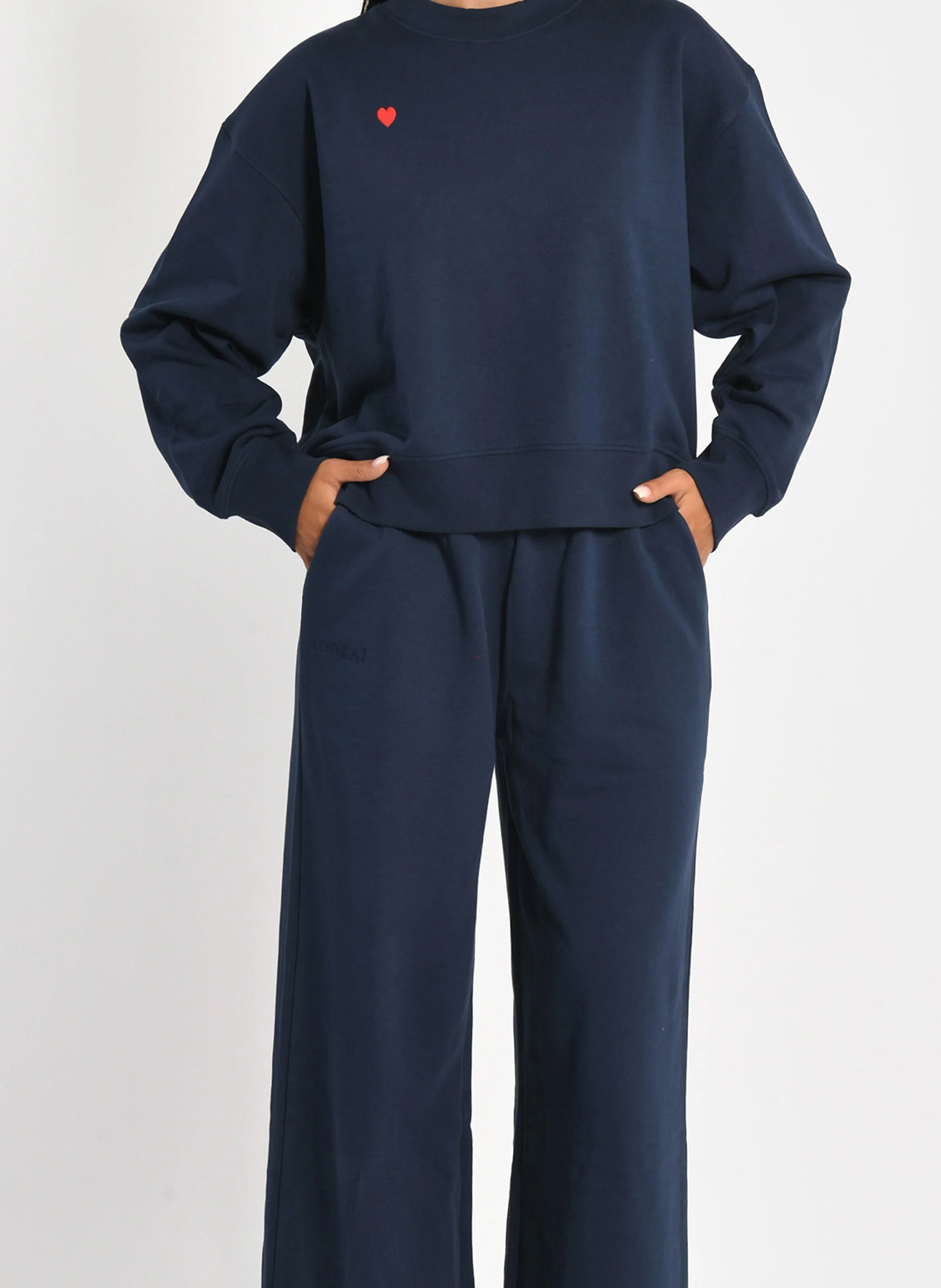 SUZY - Sweat ample en coton mélangé | Bleu
