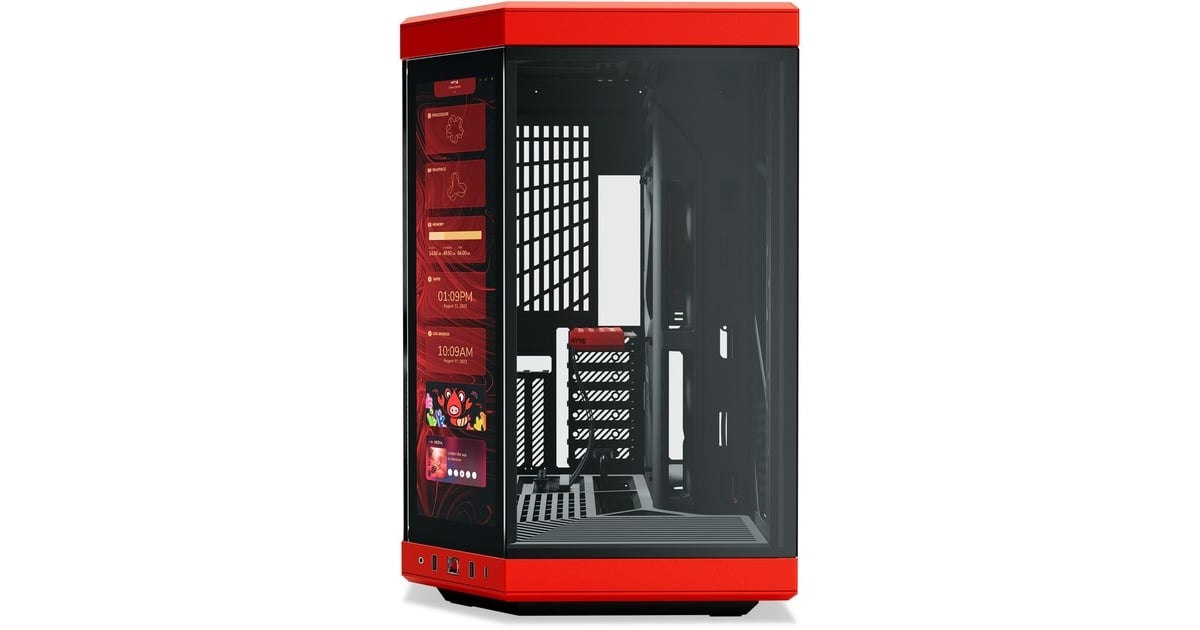 HYTEY70 Touch Infinite midi tower behuizing  (Zwart | 2x USB-A | 1x USB-C | Tempered Glass)