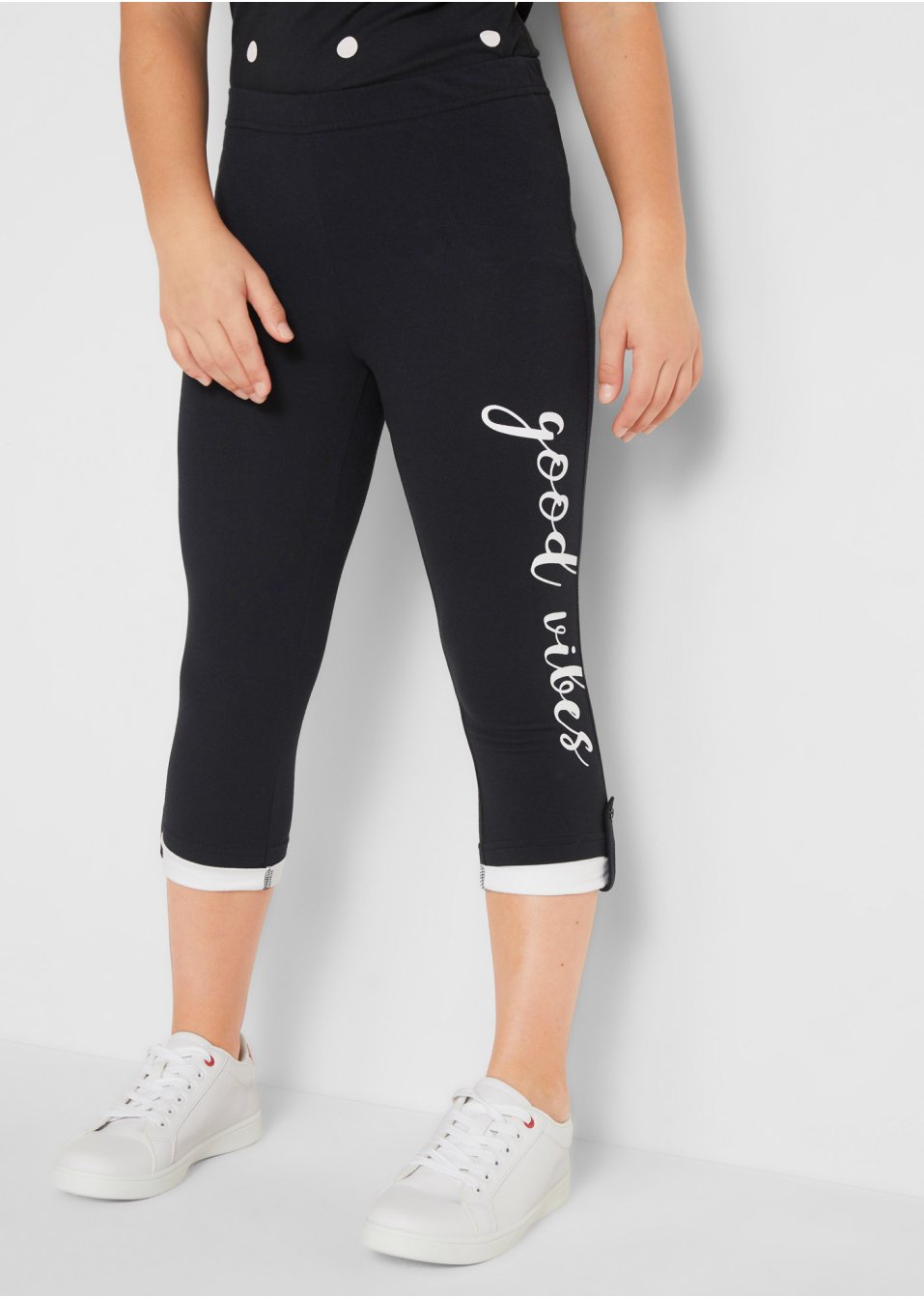 Legging 3/4 fille avec coton