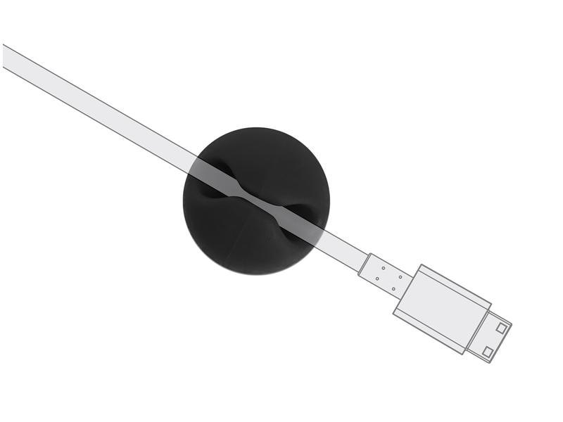 Delock Kabelhalter 15mm, für 1 Kabel, selbstklebend 10 Stüc Kabelhalter Mini selbstklebend Set 10 Stück Schwarz