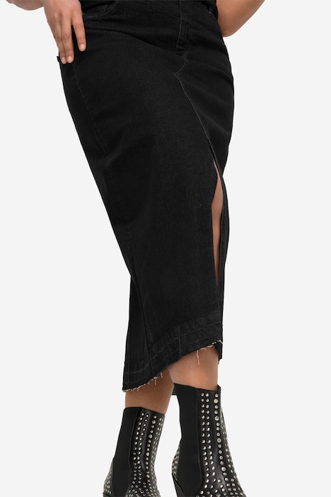 Maxi-Jeansrock, Straight Fit, 5-Pocket, Schlitz vorne