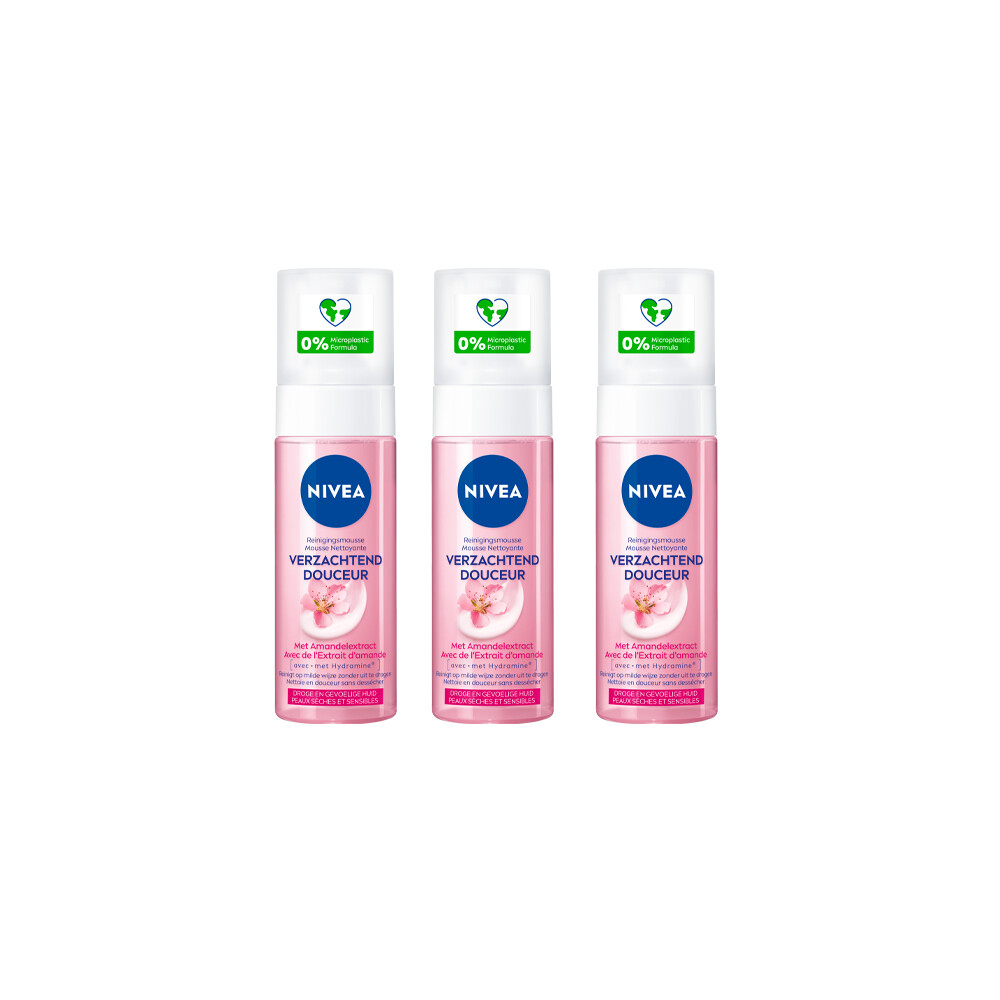 3x Nivea Reinigingsmousse Verzachtend150 ml