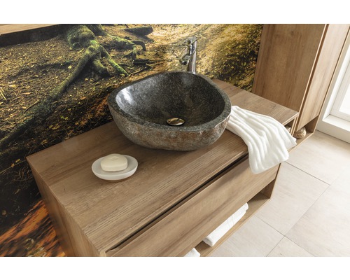 Wastafelmeubel FACKELMANN Natura BxHxD 93,5 x 52,5 x 45,5 cm Frontkleur eikenhoutdecor 79712