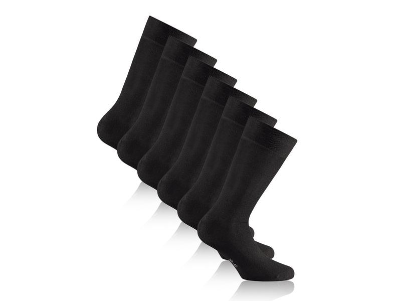 Rohner Socks Socken Wool and Cotton Schwarz 3er-Pack Socken aus Wolle und Baumwolle in Grösse 35 - 38