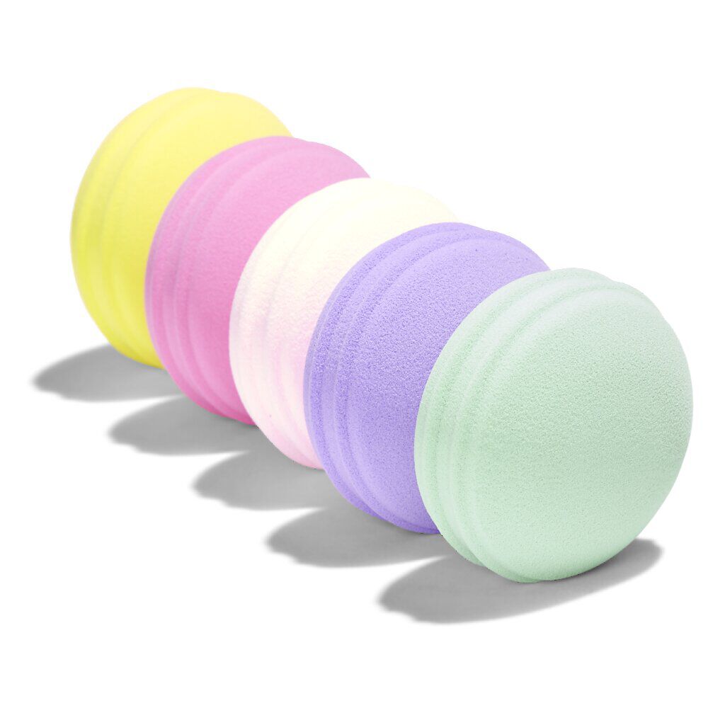 Lot de 5 éponges à maquillage forme macaron