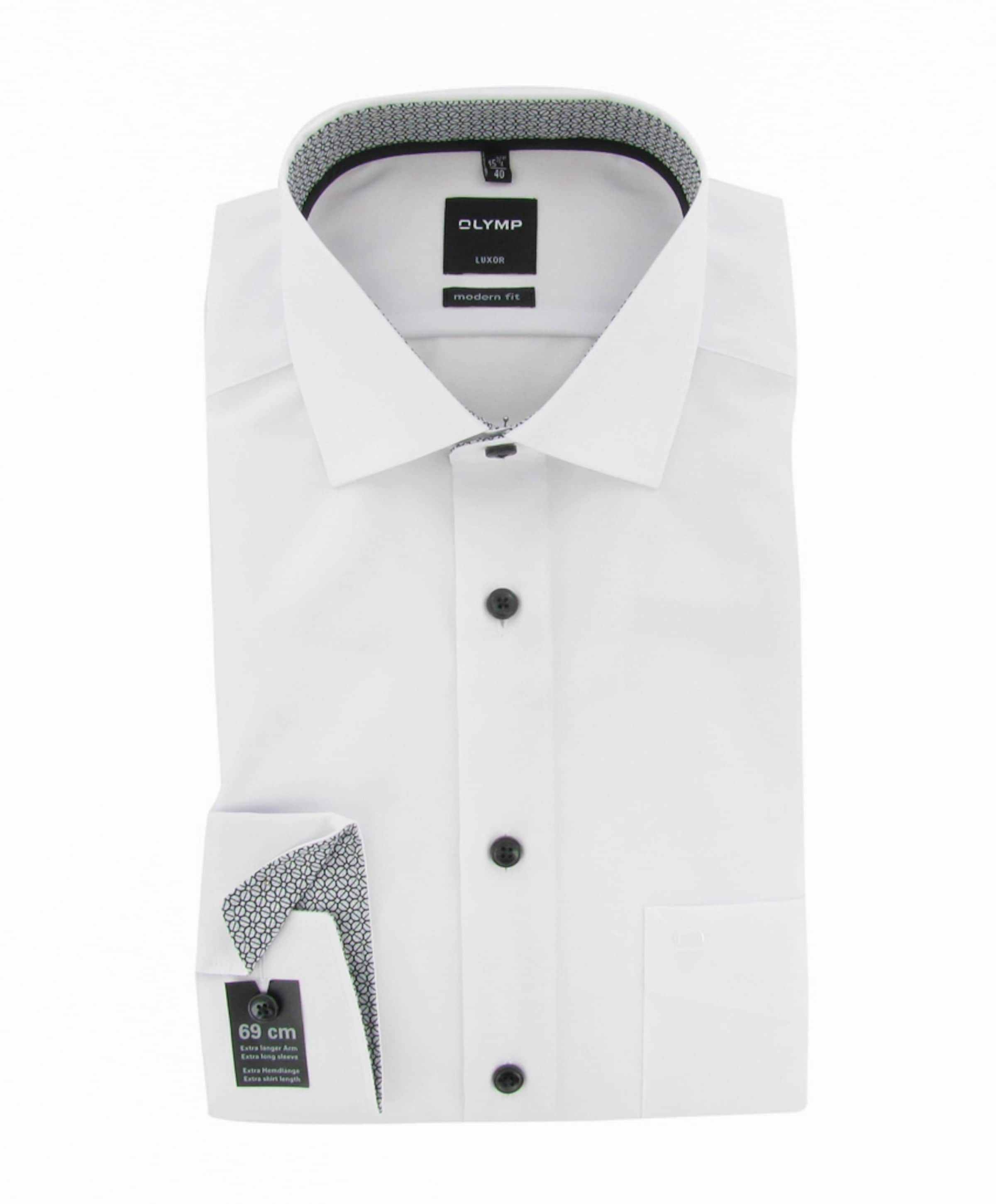 Olymp Modern fit Luxor Heren overhemd lange mouw wit