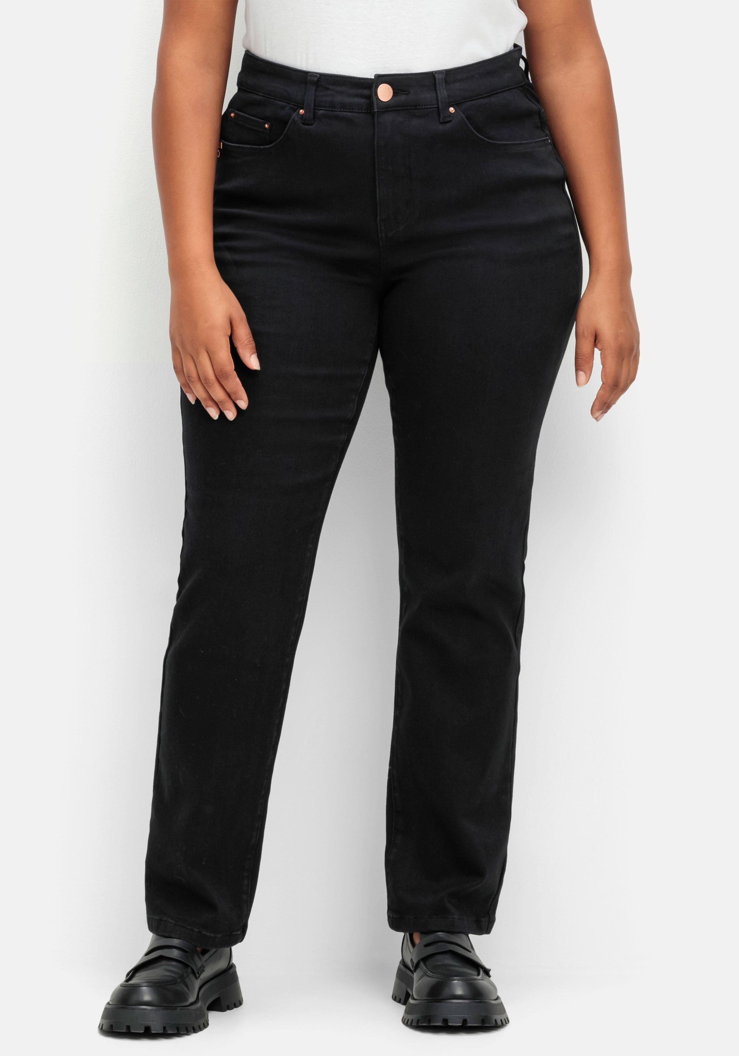 Gerade Stretch-Jeans mit Bodyforming-Effekt