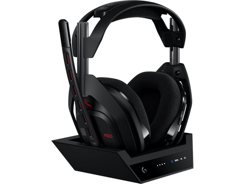 Logitech Headset A50 (Gen 5) Schwarz Kabelloses Gaming-Headset mit Basisstation