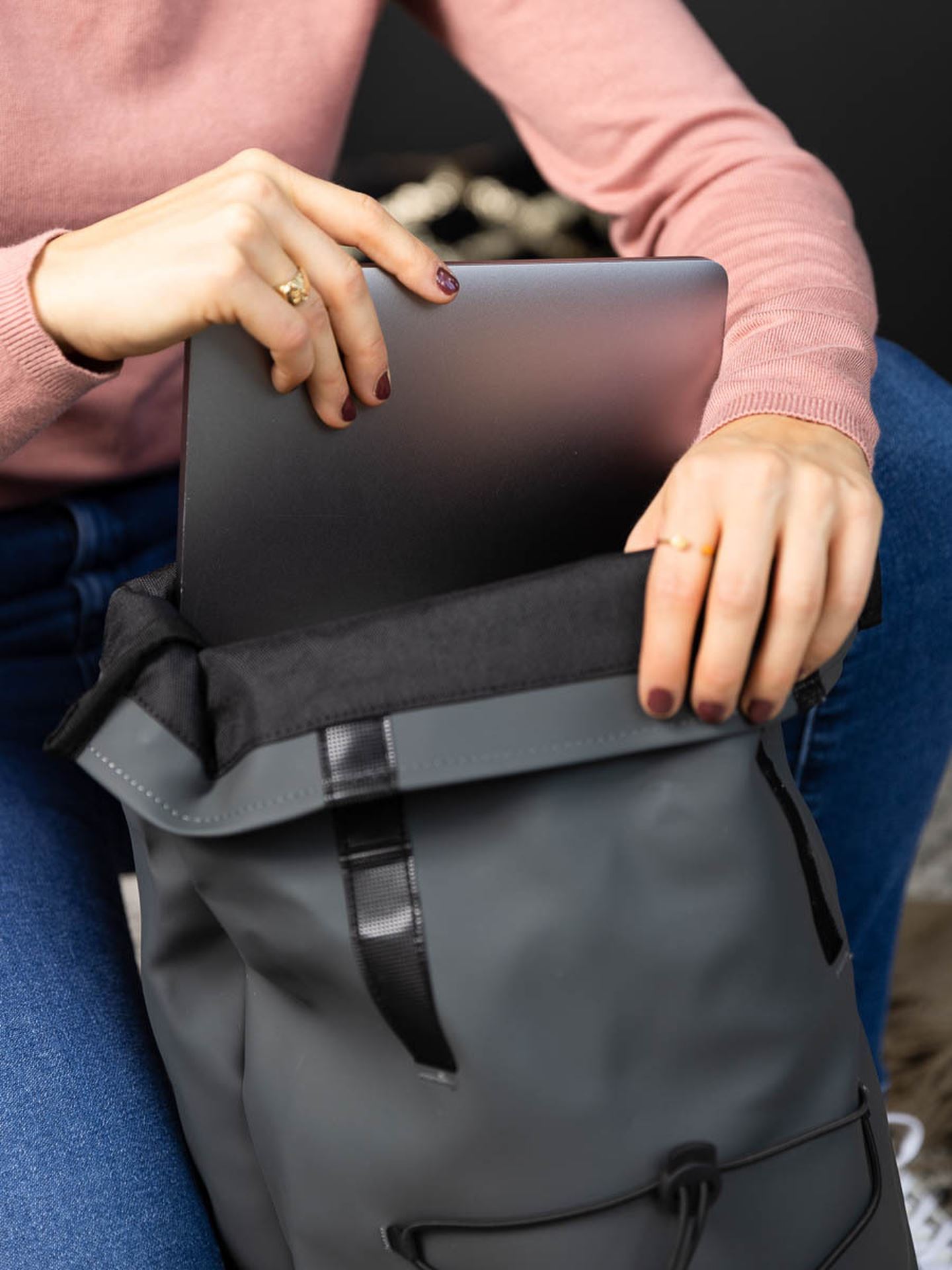 Velcro Rolltop Backpack