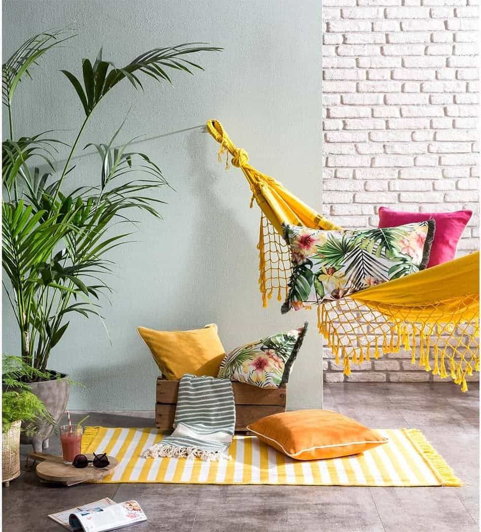 Kh Cushion Fringejungleflowers Cs17-454-0011
