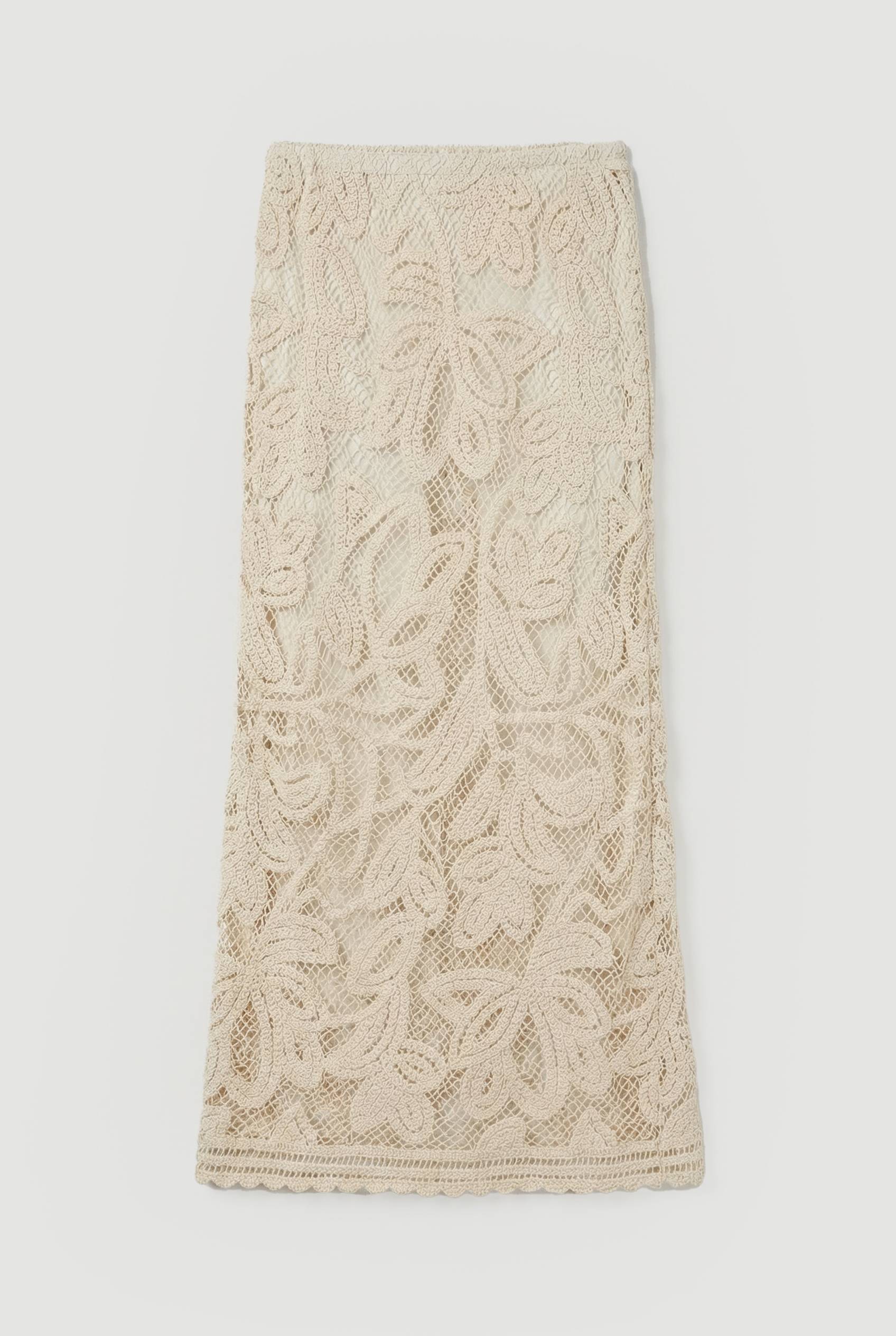 KarenMillen Jupe De Plage En Crochet Fleuri Tissé Coupe Biais