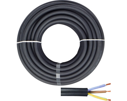 Rubberen slangkabel H07 RN-F 3G1,5 mm² 20 m zwart