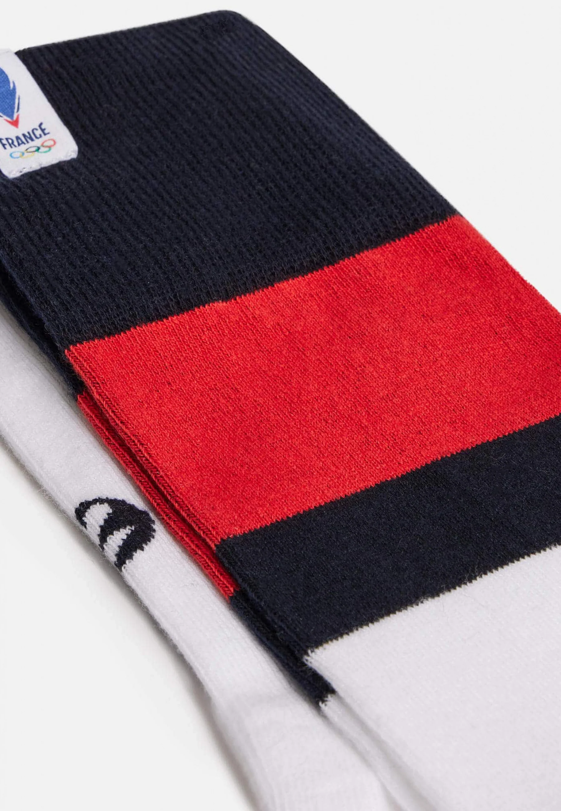 Chaussettes mi-hautes mixtes en coton-Lucas Blanc Equipe de France