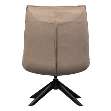 WOOOD fauteuil Jouke zand gestoffeerd polyester draaibaar