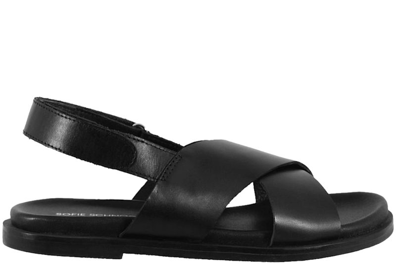 SOFIE SCHNOOR SANDAL I SORT LÆDER
