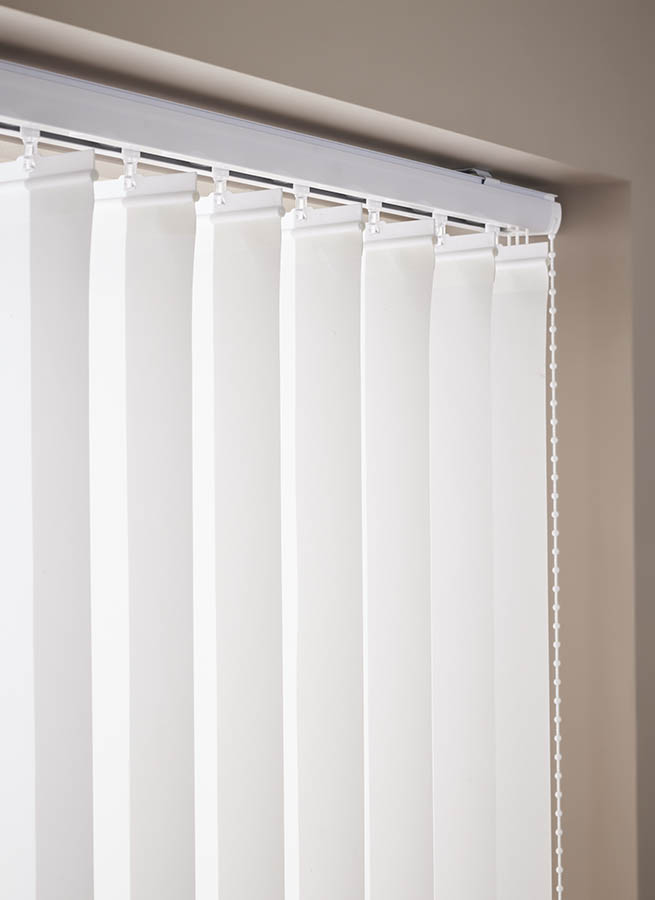 Lamellgardin skinne soft 100 cm hvit
