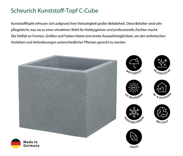Scheurich Kunststoff-Topf C-Cube, quadratisch