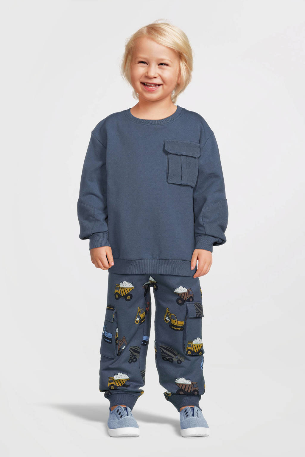 NAME IT sweater grijsblauw