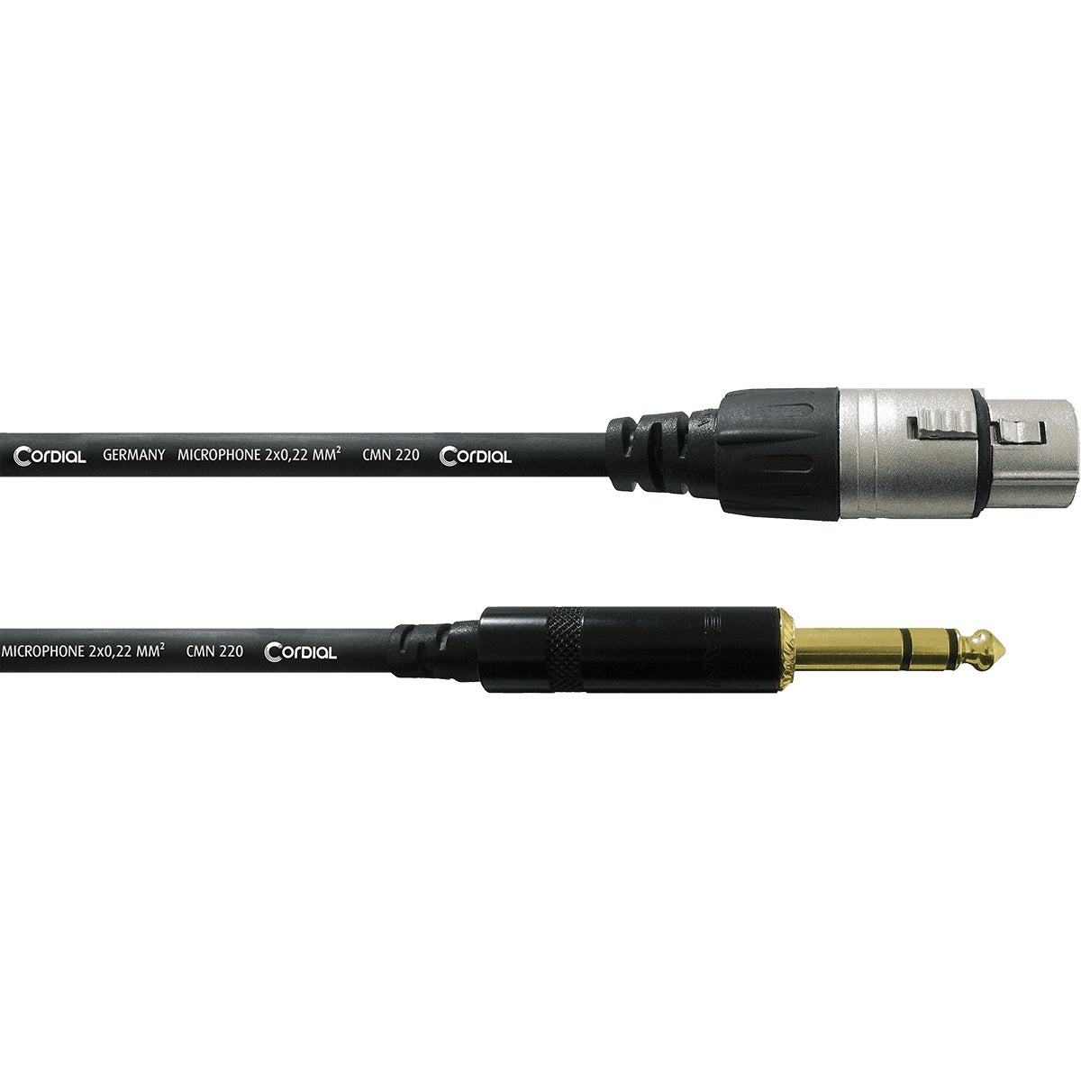 Cordial CFM3FV Intro verloopkabel XLR female - 6.3mm TRS jack 3m